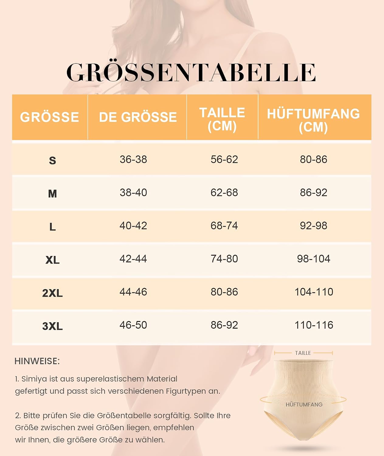 Detalle 2 de SIMIYA Shapewear Damen Bauchweg Unterhose – Hochgeschnittene Miederhose mit Bauchkontrolle und Meerjungfrauen-Design