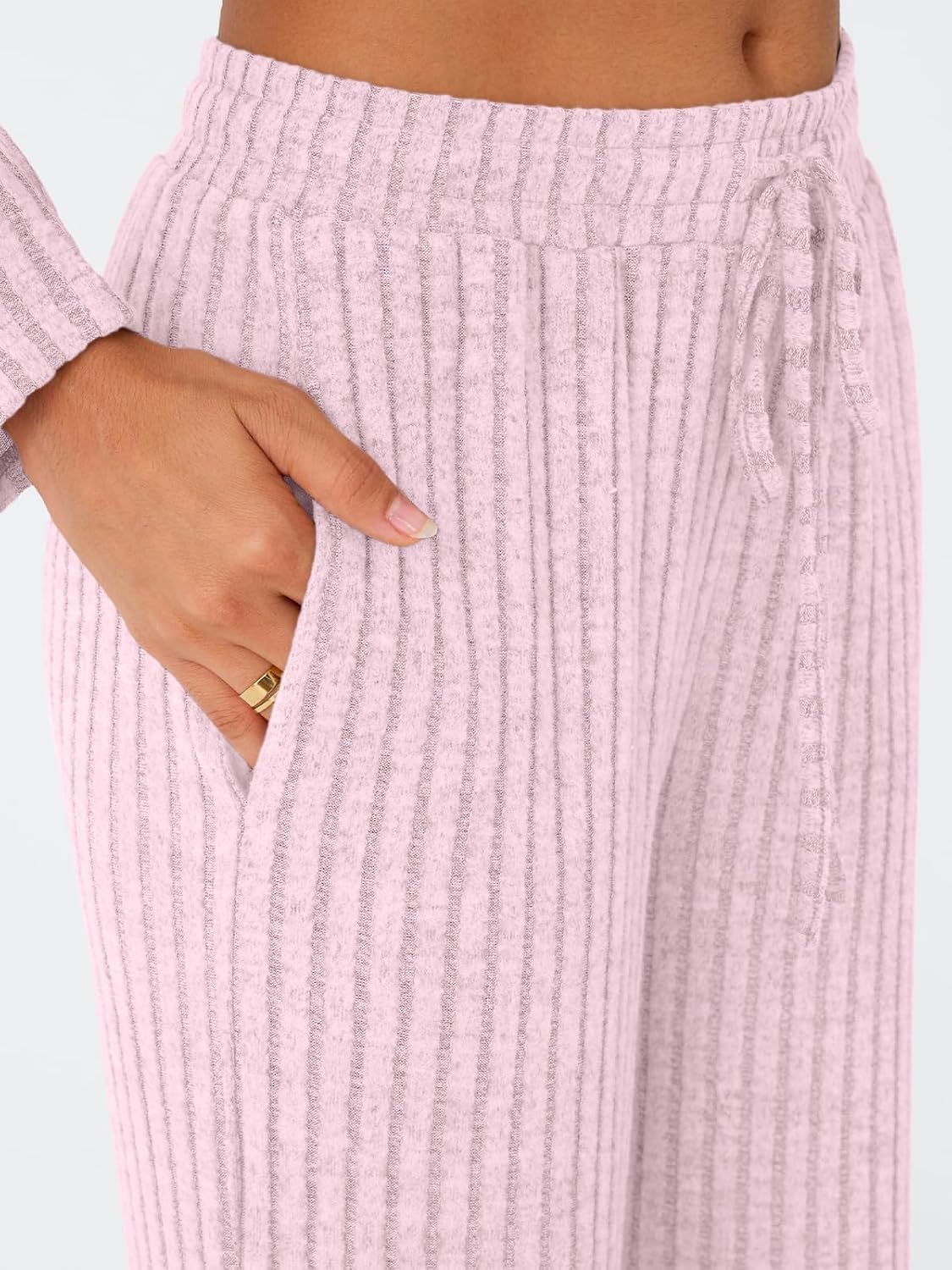 Detalle 1 de LILLUSORY Women's Lounge Set, Ribbed Knit