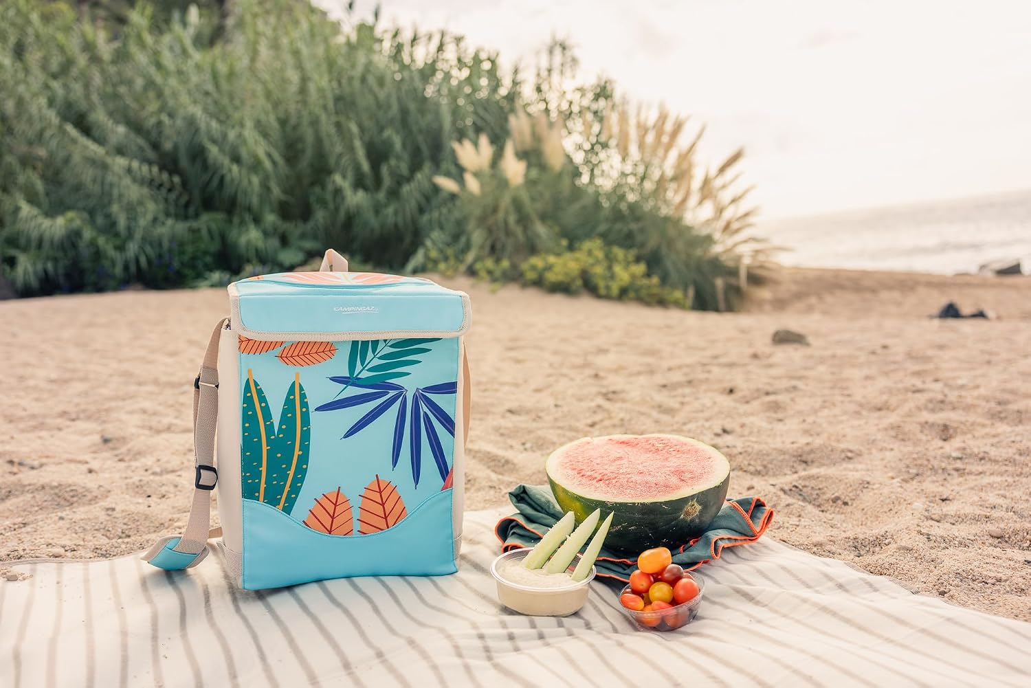 Detalle de Campingaz Ethnic Minimaxi 19 L: Borsa frigo pieghevole dal design etnico, ideale per picnic e uscite