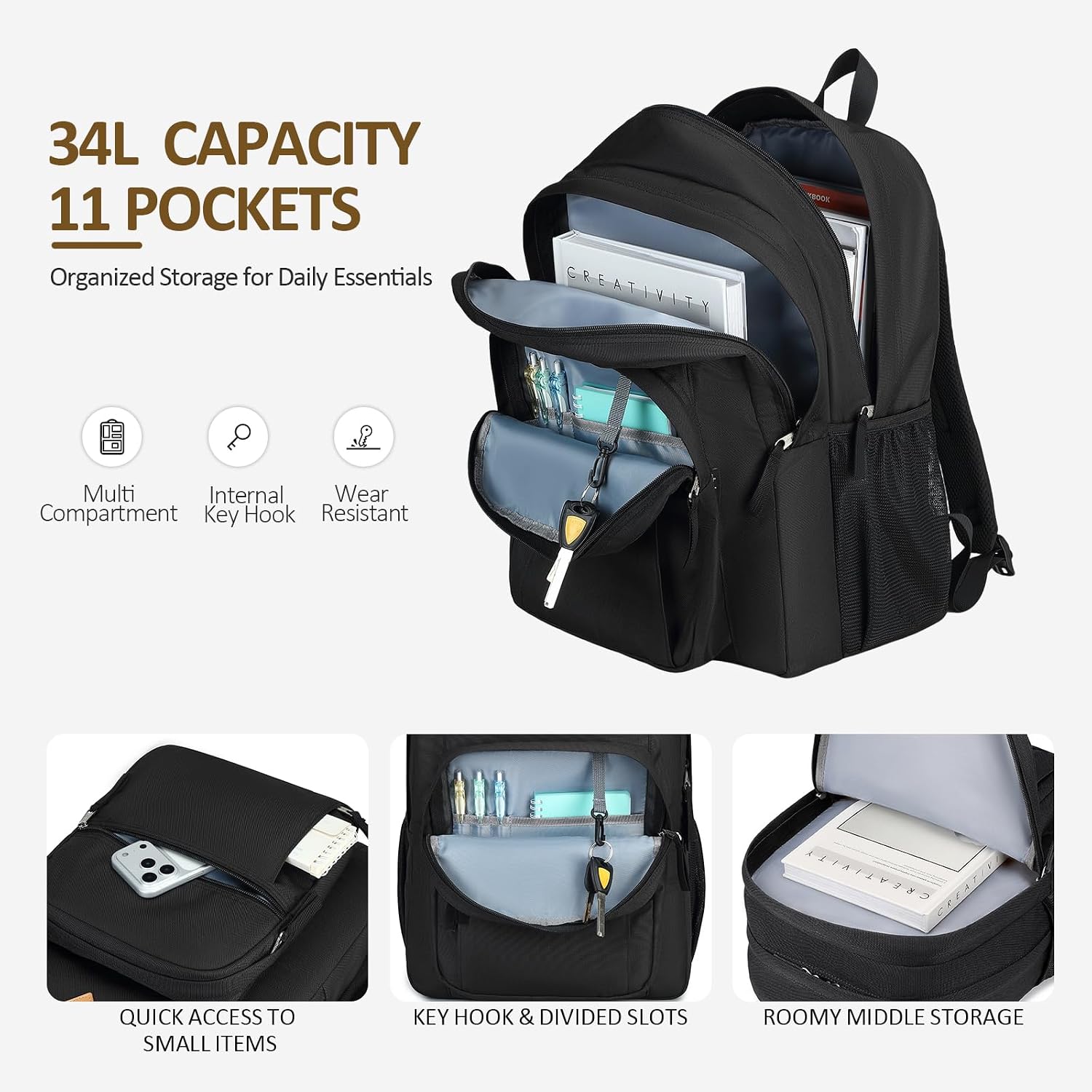Detalle de Abshoo Travel Backpack, 34L