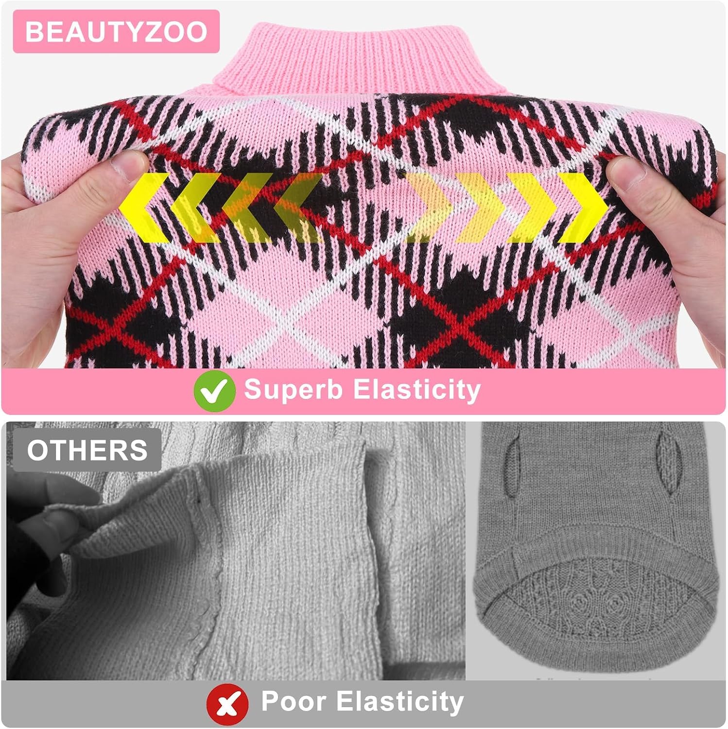 Detalle 2 de BEAUTYZOO Dog Sweater, Large