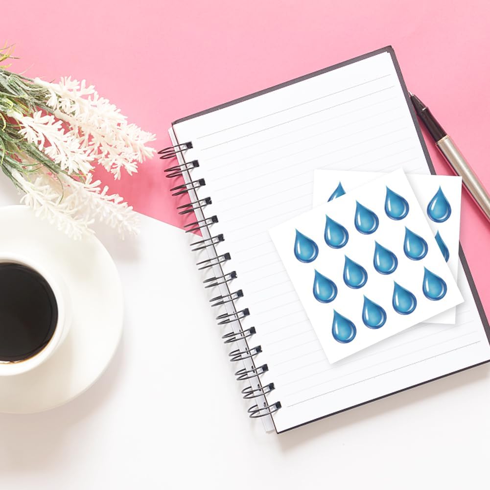 Thumbnail 6 de AHANDMAKER 240-Piece Teardrop Stickers, Blue Self-Adhesive Decals