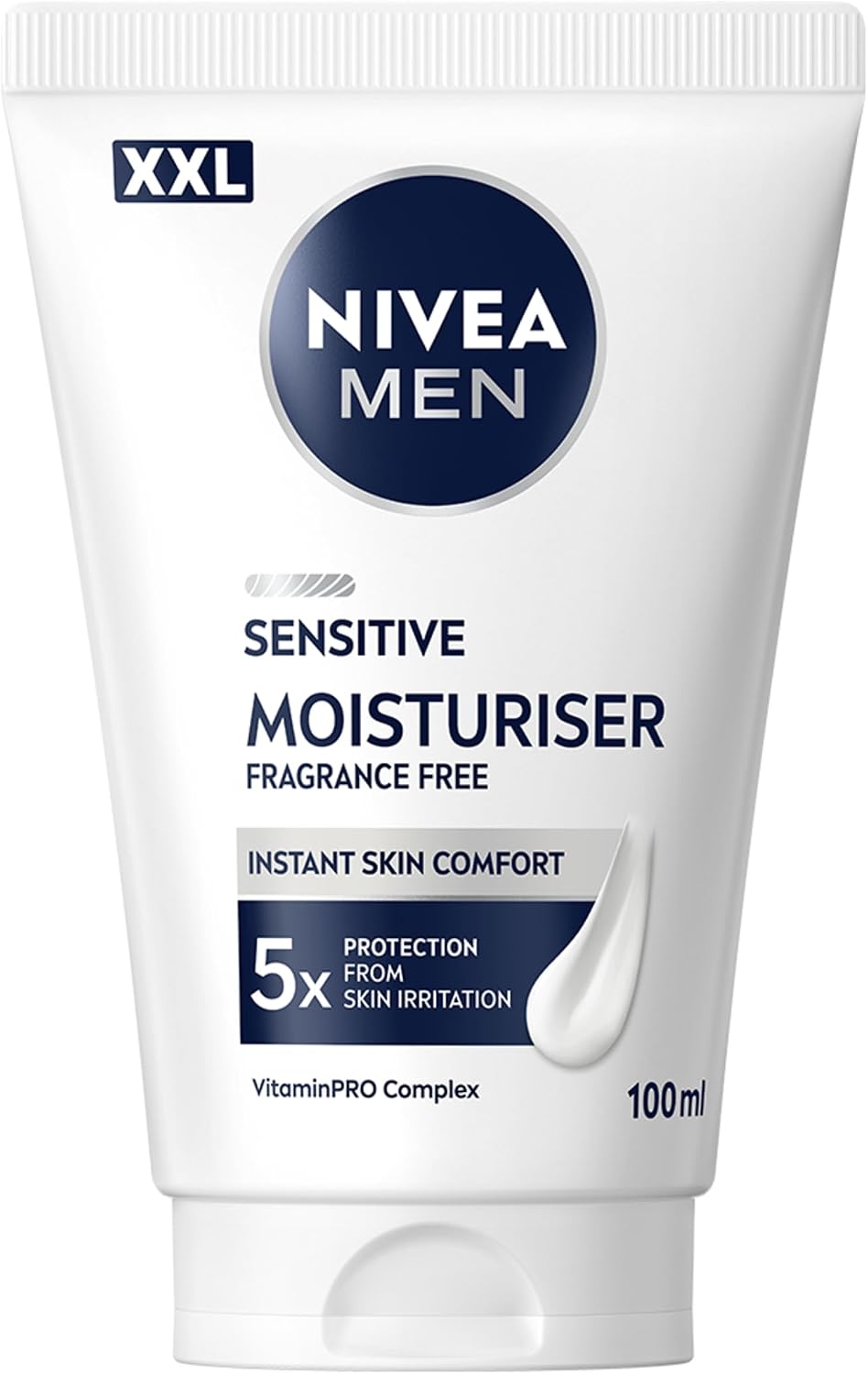 Detalle de NIVEA MEN Sensitive Crema Idratante XXL 100 ml: maxi formato senza profumo per pelli sensibili
