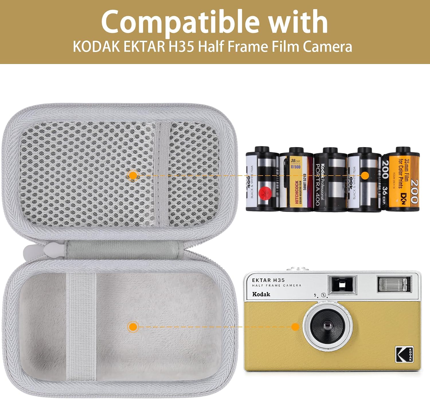 Thumbnail 2 de Khanka Kodak Snapic A1 case for travel