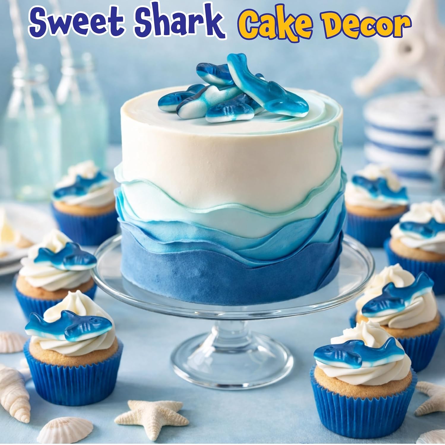 Thumbnail 5 de FUNTASTY Blue Shark Gummies, 11 oz Blue Raspberry Gummy Candy