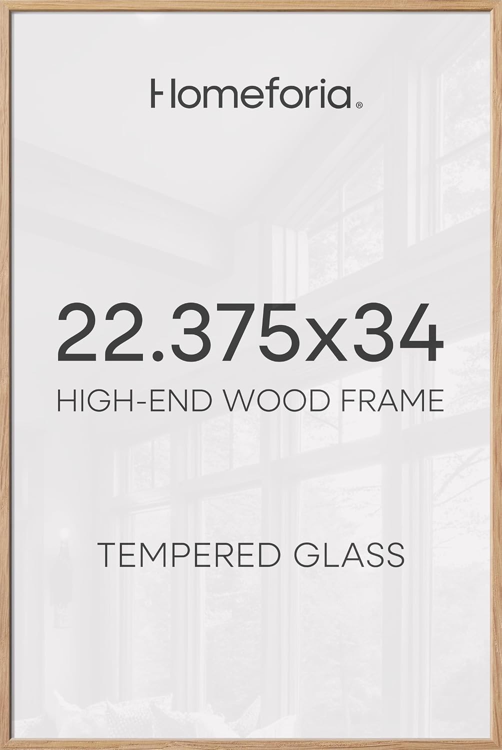 Homeforia 22.375x34 Puzzle Frame — Natural Oak, High-End Gallery-Style Wood Frame