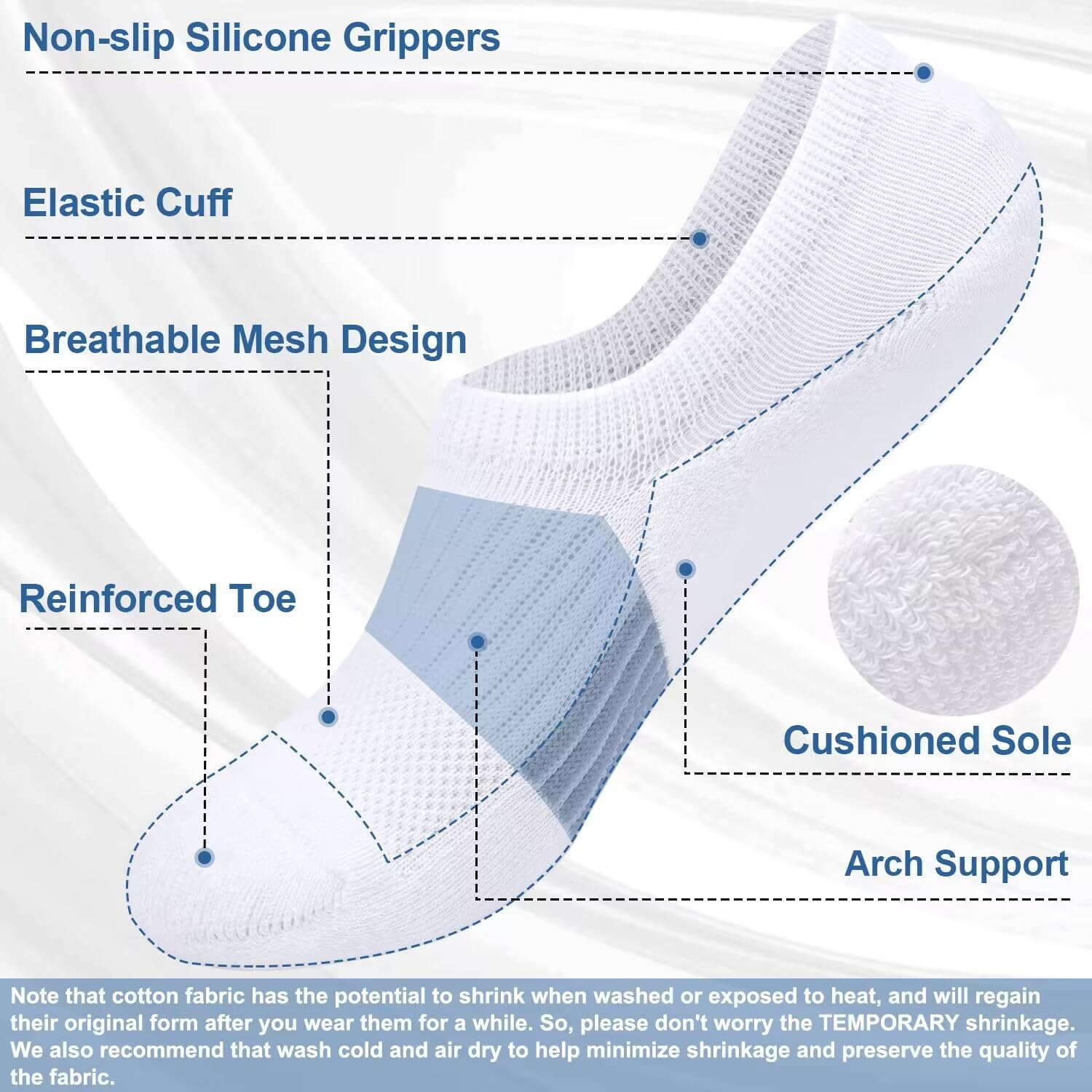Thumbnail 3 de Toes Home No Show Cushioned Socks for Women