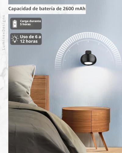 Thumbnail 2 de LuminexDesigns Aplique de Pared LED Recargable Sin Cable AURI CX02