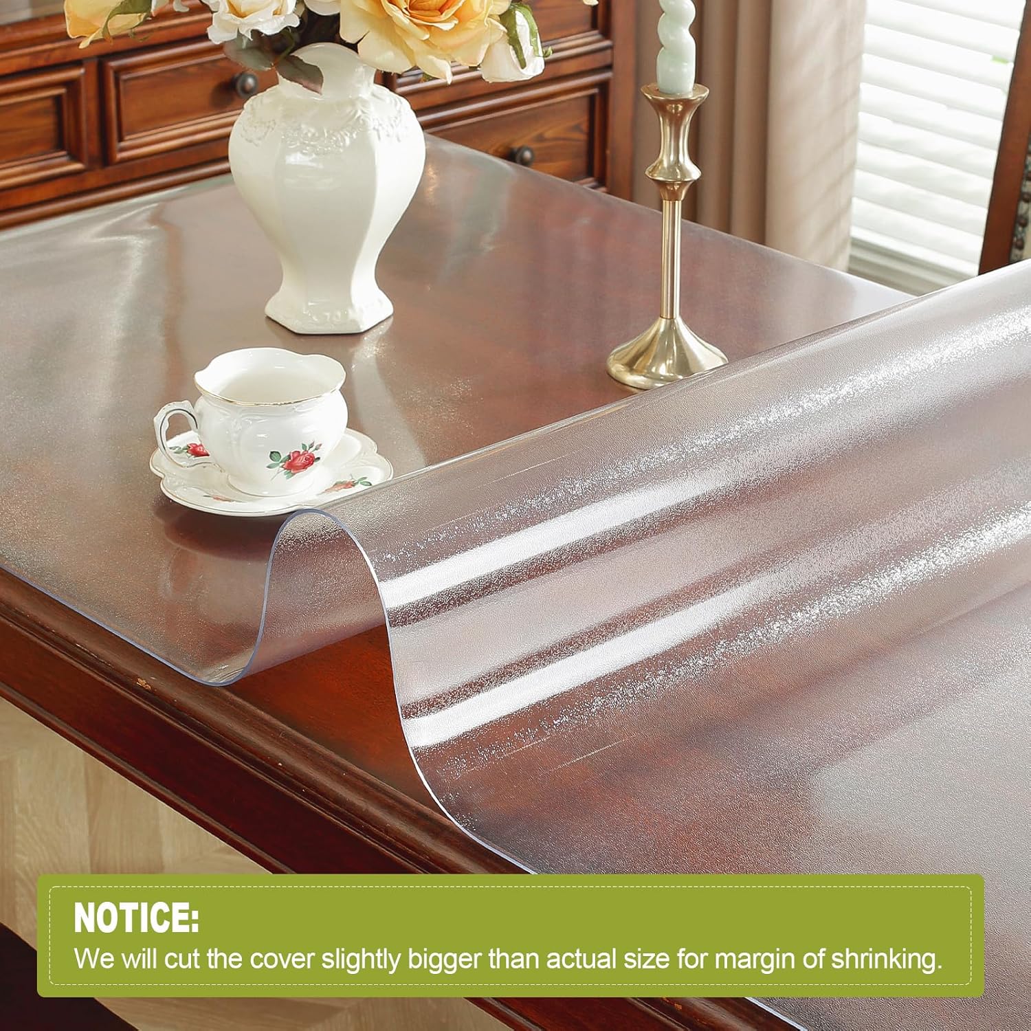 Detalle de OstepDecor Nappe Transparente Épaisse Mat 1,8 mm – Protection durable 90 x 150 cm