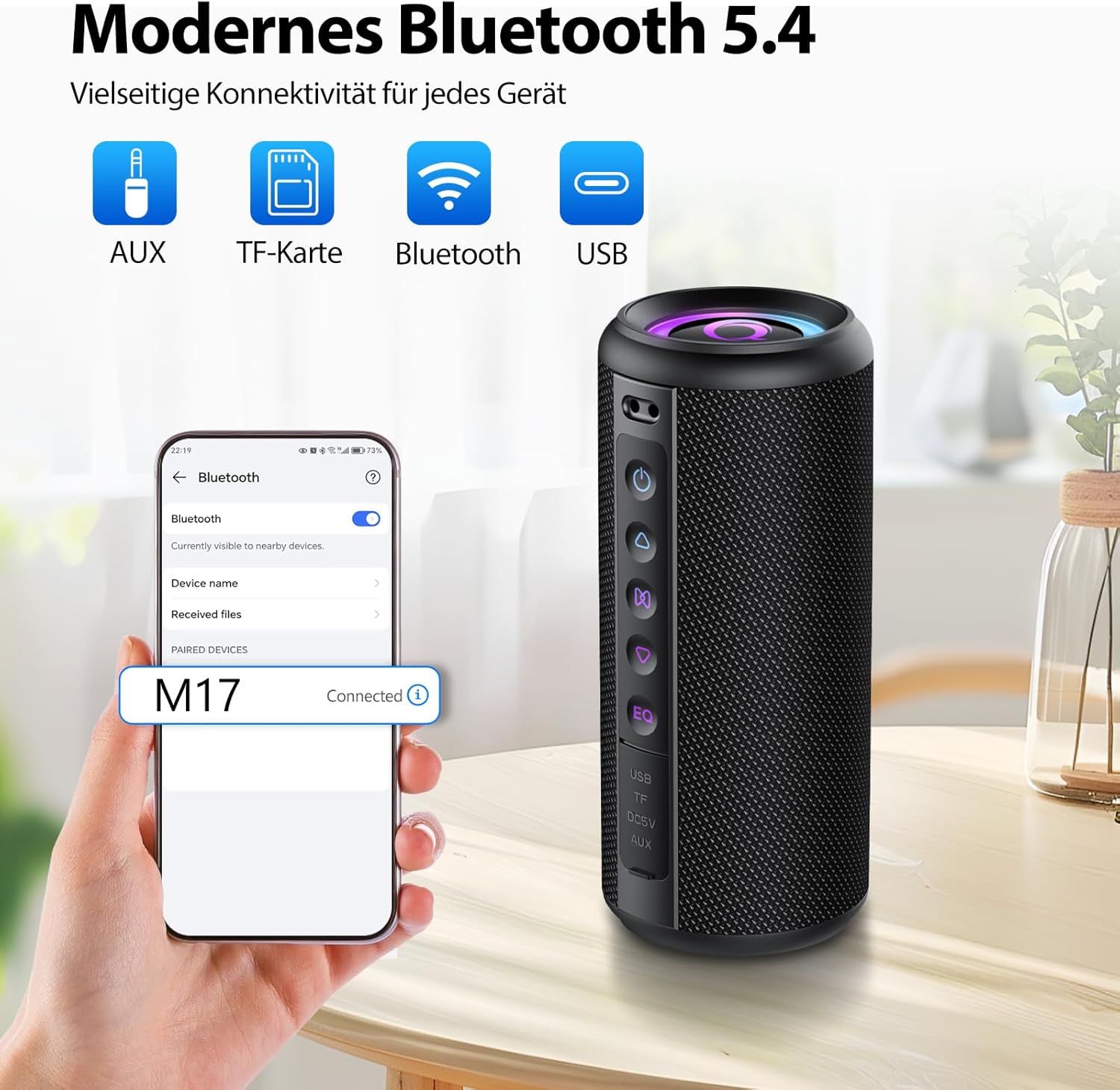 Thumbnail 6 de Bluetooth Musikbox 5.4 mit RGB, 20 Std