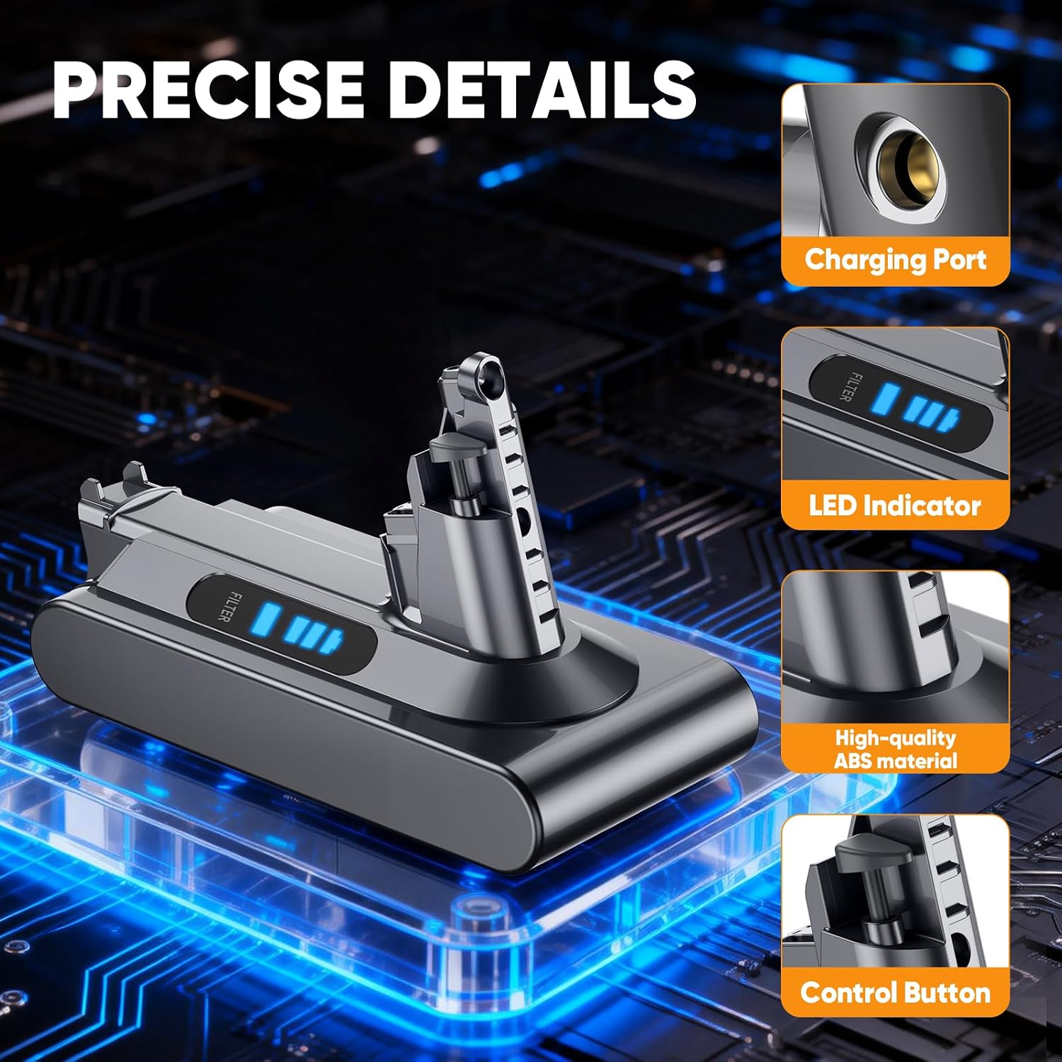 Thumbnail 4 de Apexilyfe V10/SV12 Replacement Battery for Dyson V10, 6,500mAh