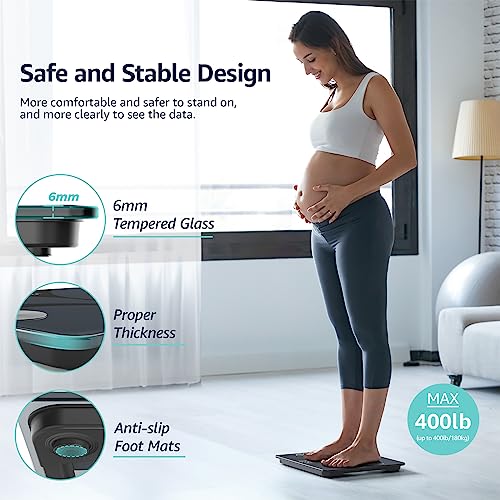 Detalle de Báscula de Baño Digital Inteligente POSTURE con sincronización en App y 13 indicadores de composición corporal