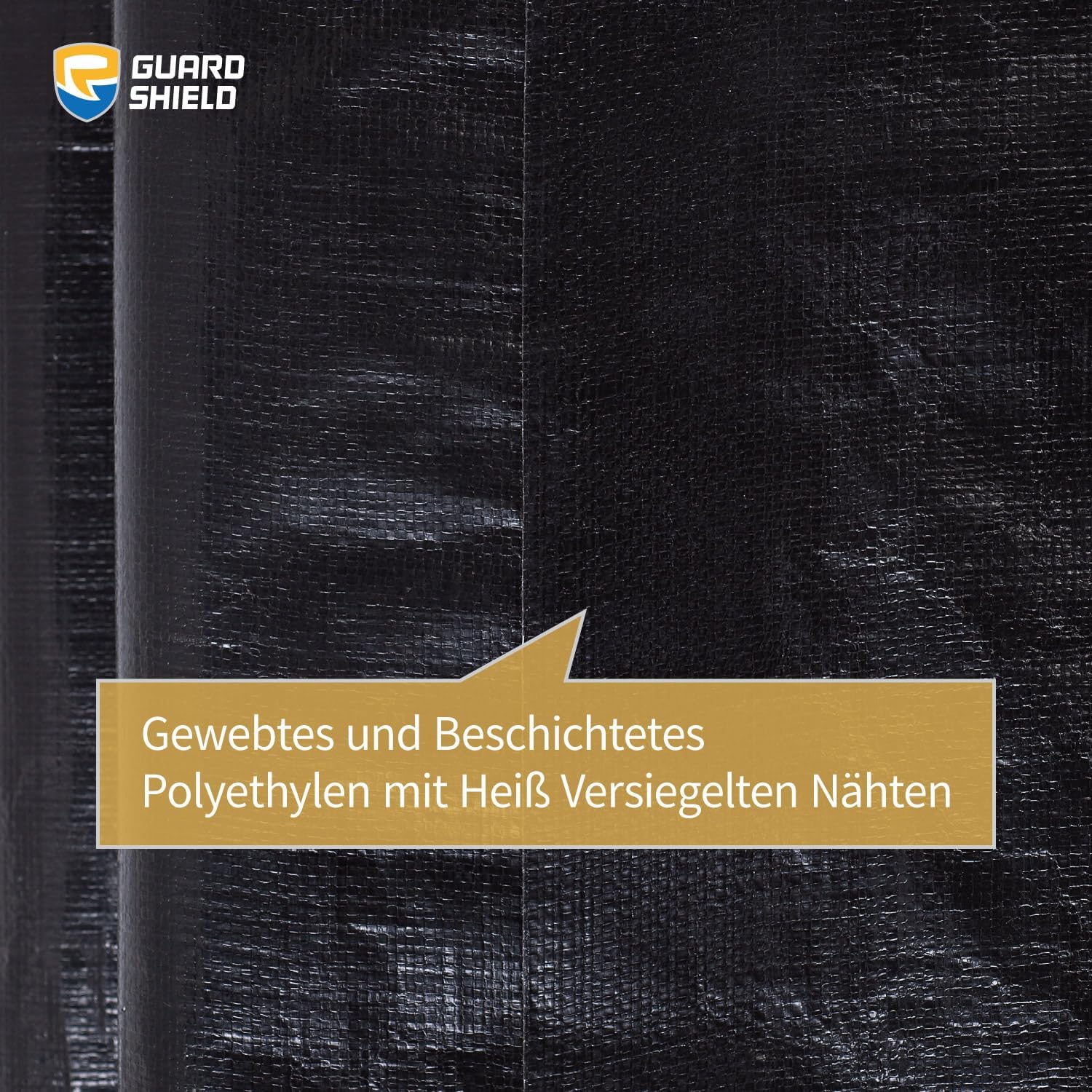 Detalle de GUARD SHIELD Abdeckplane mit Ösen 5 m x 5 m – wasserdicht, strapazierfähig, UV-stabilisiert