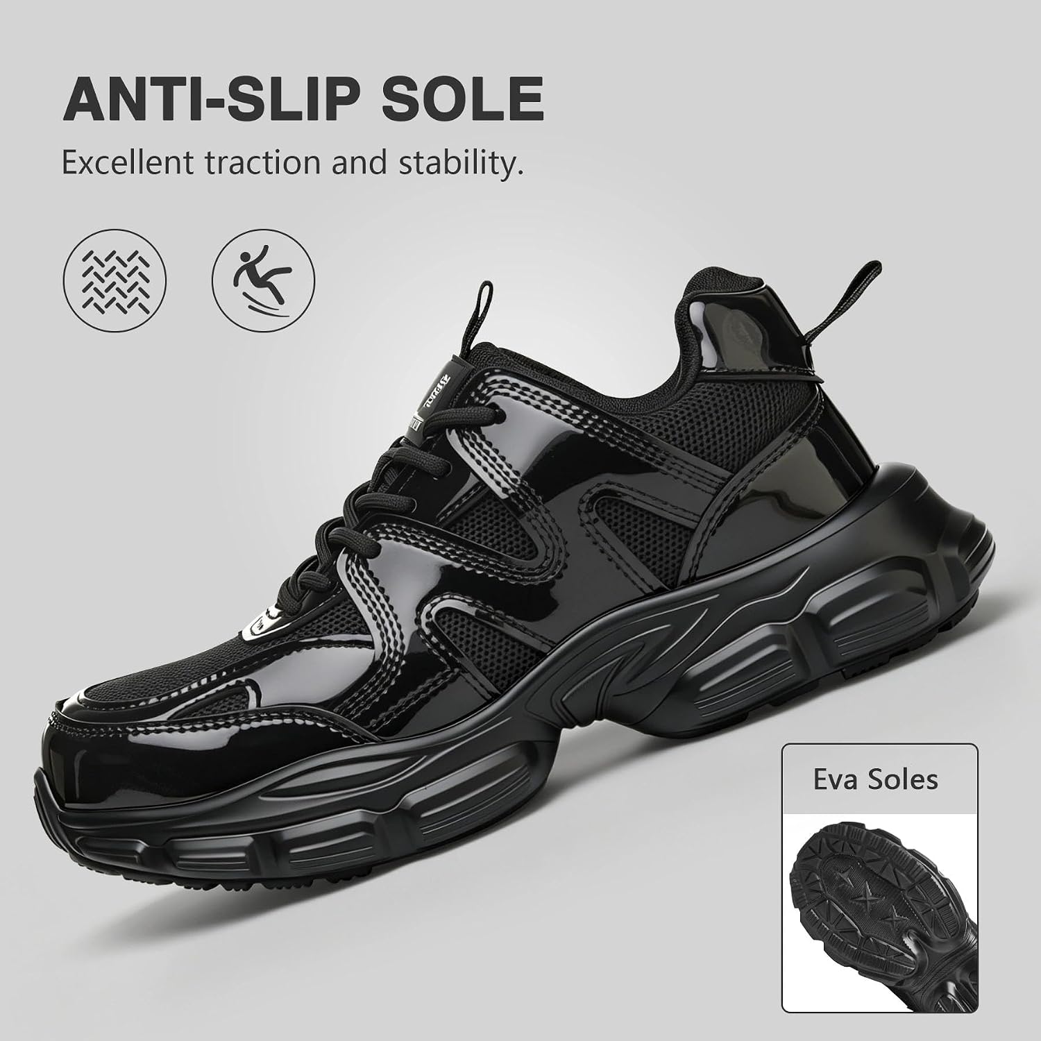 Thumbnail 5 de Hogent Steel Toe Work Shoes, Wide Fit, Kevlar Midsole and Non-Slip Grip