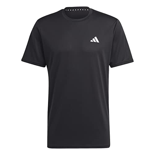 Detalle de adidas Hombre Train Essentials Training Shirt, Negro/Blanco, talla L
