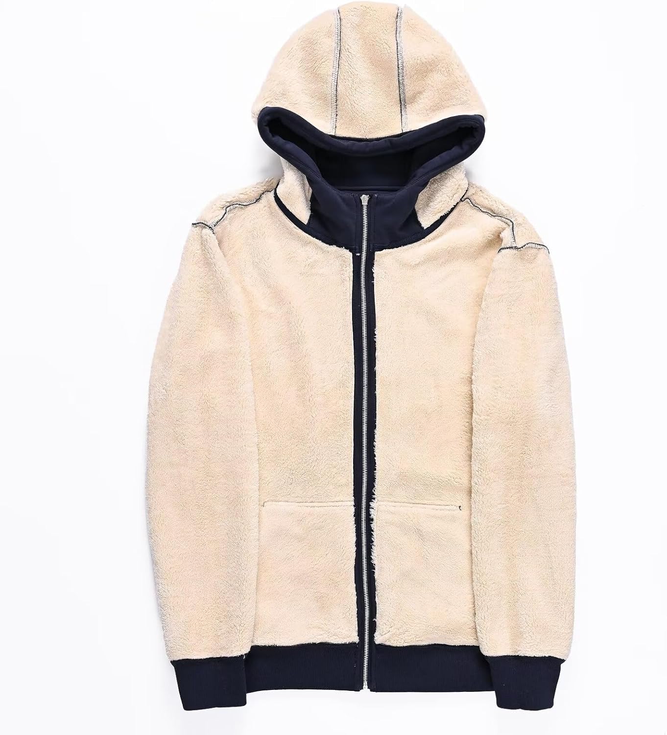 Detalle 2 de PrimeCrest fleece-sweatjack voor heren met capuchon, rits en zijzakken