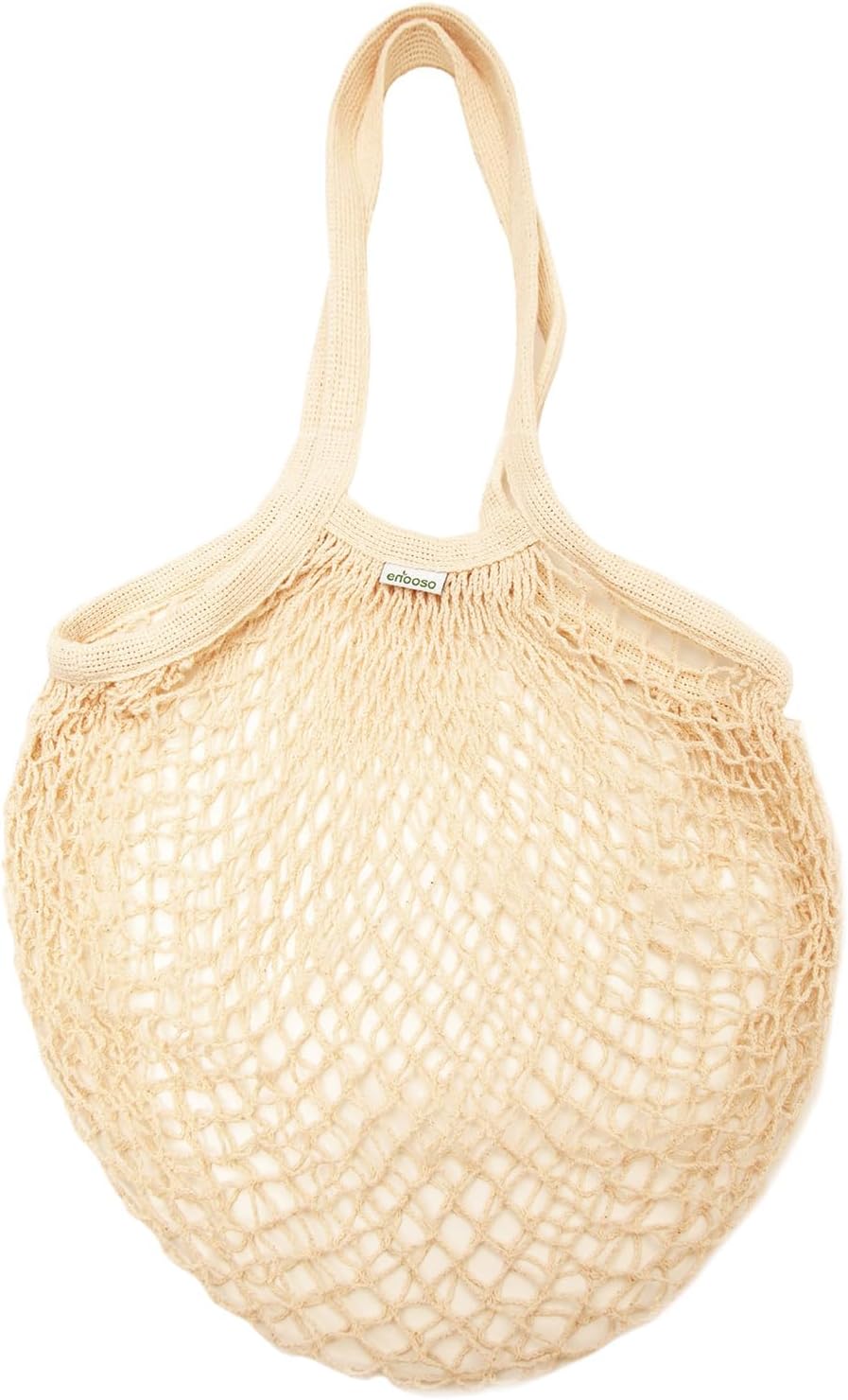 Detalle de ENOOSO Borsa Rete Spiaggia e Spesa – Borsa a Rete per Giochi, Spesa e Mare (Bianca)