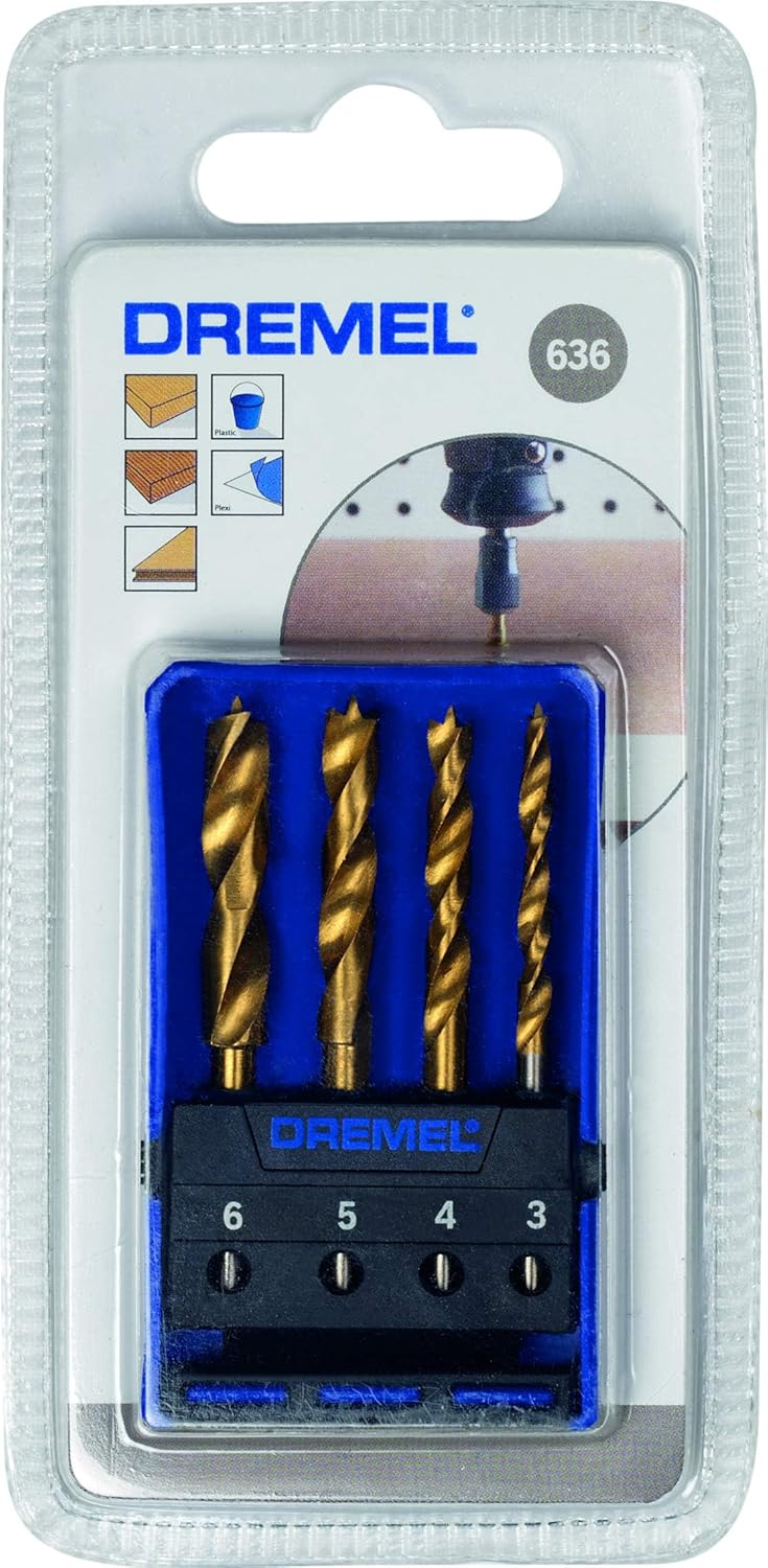 Thumbnail 5 de Lot de 4 mèches décolletées Dremel 636 (3, 4, 5 et 6 mm) pour percer le bois