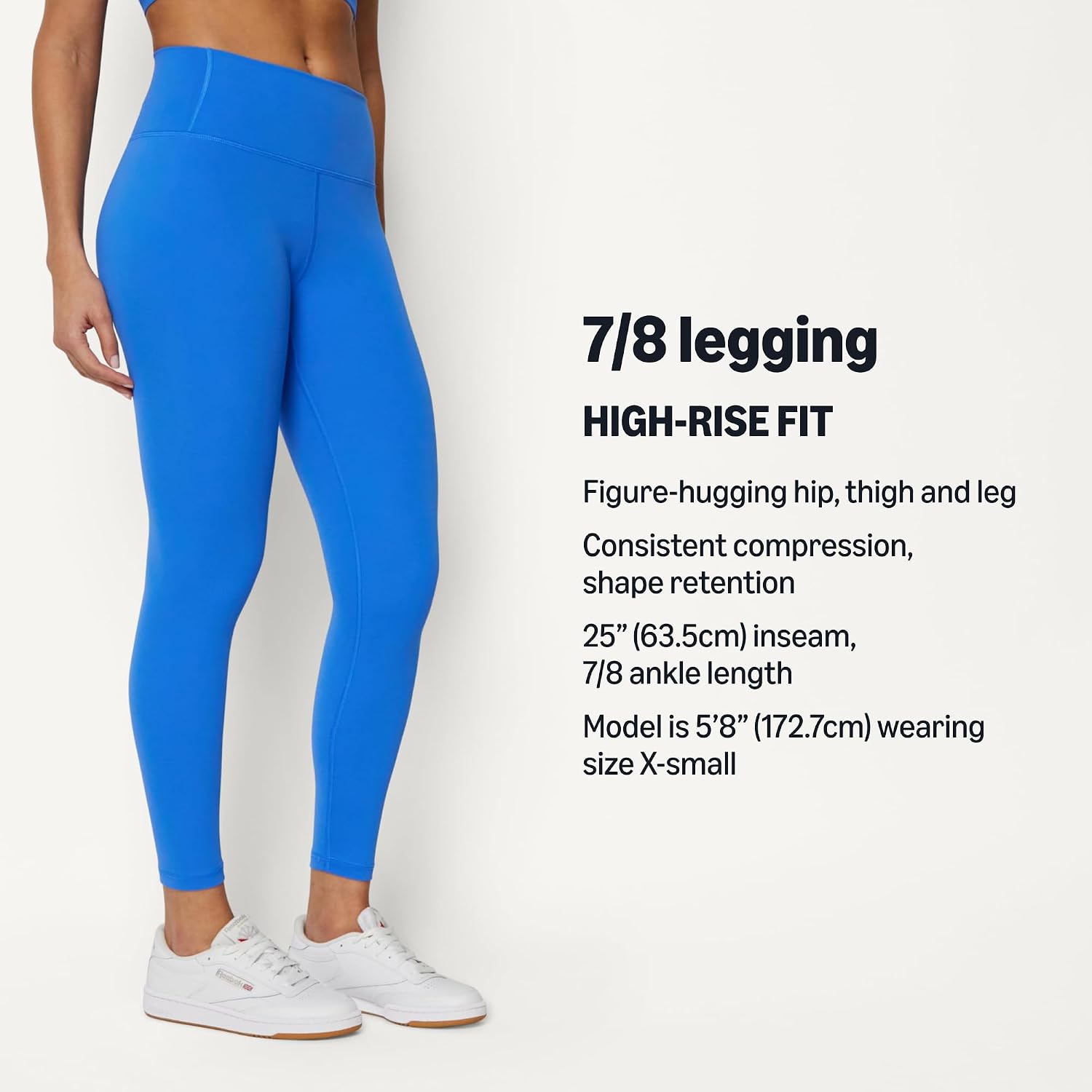 Detalle de Amazon Essentials Women's FormFlex High-Rise Buttery Soft 7/8 Yoga Legging with 25” Inseam