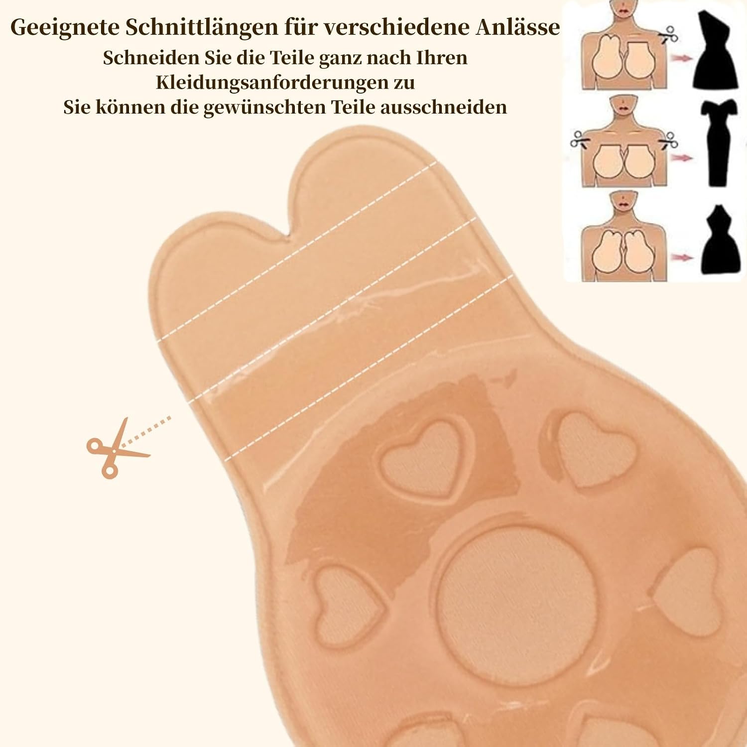 Detalle de Dresmannst Klebe BH Push Up Rückenfrei – Unsichtbarer, trägerloser Nippelpads-BH für Rückenfreiheit