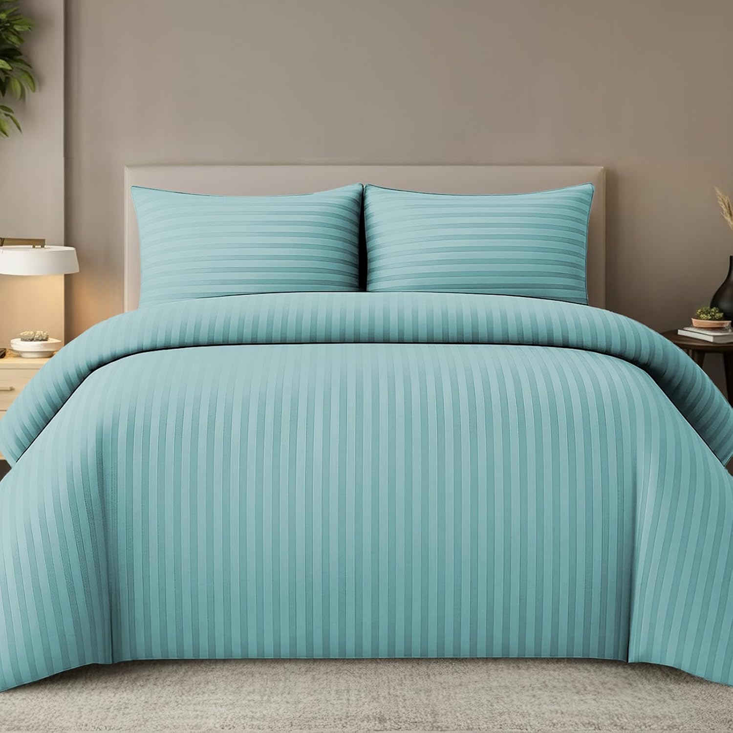 Detalle 2 de Pamposh Satin Stripe single duvet cover set