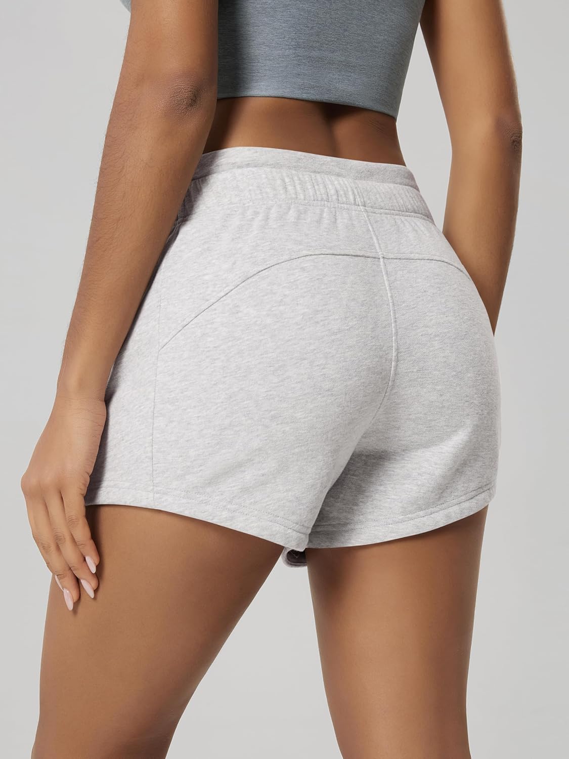 Thumbnail 4 de ODODOS Women's Sweat Shorts with Pockets: Cotton French Terry, Drawstring, 3.5" Inseam
