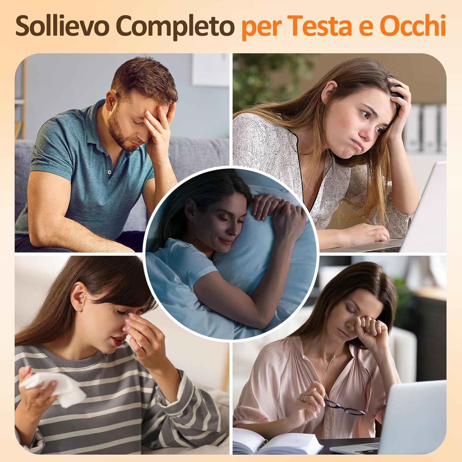 Detalle 2 de Comfytemp Cappello Riutilizzabile per Emicrania e Fascia Mal di Testa – Sollievo termico 360°