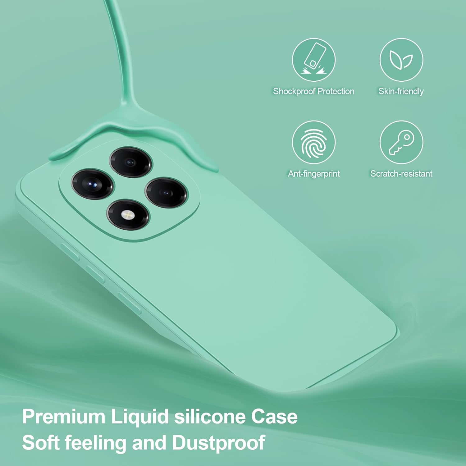 Detalle de Btstring Hülle für Xiaomi Redmi Note 14 Pro 4G – hochwertiges Silikon Case mit Seidig-weichem Griff