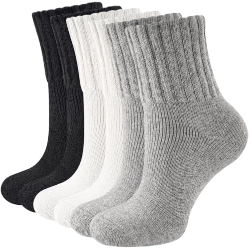 Detalle de Niorasen Women's Thermal Socks, 3 Pairs, Wool with Full Terry Cushioning