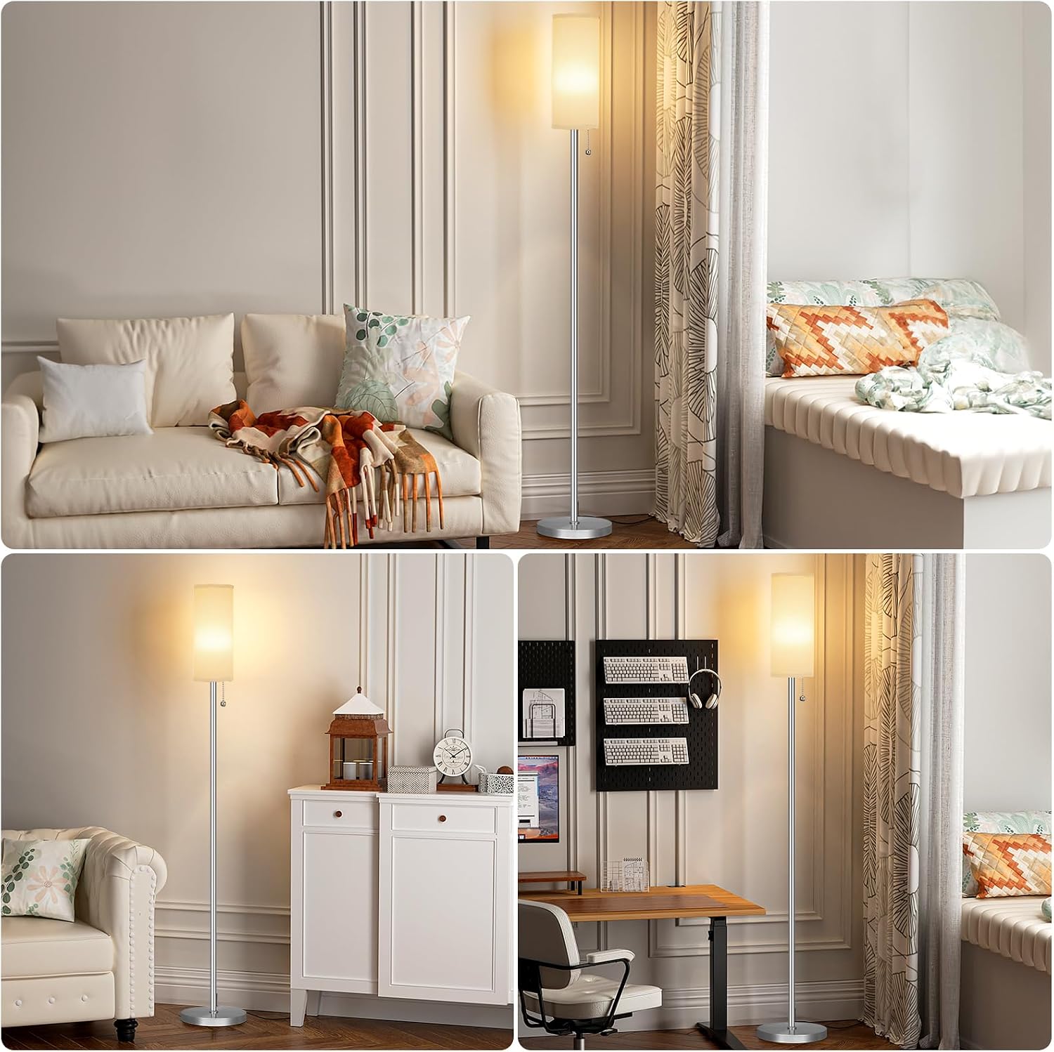 Thumbnail 6 de Aooshine grey floor lamp, 64 inch standing lamp
