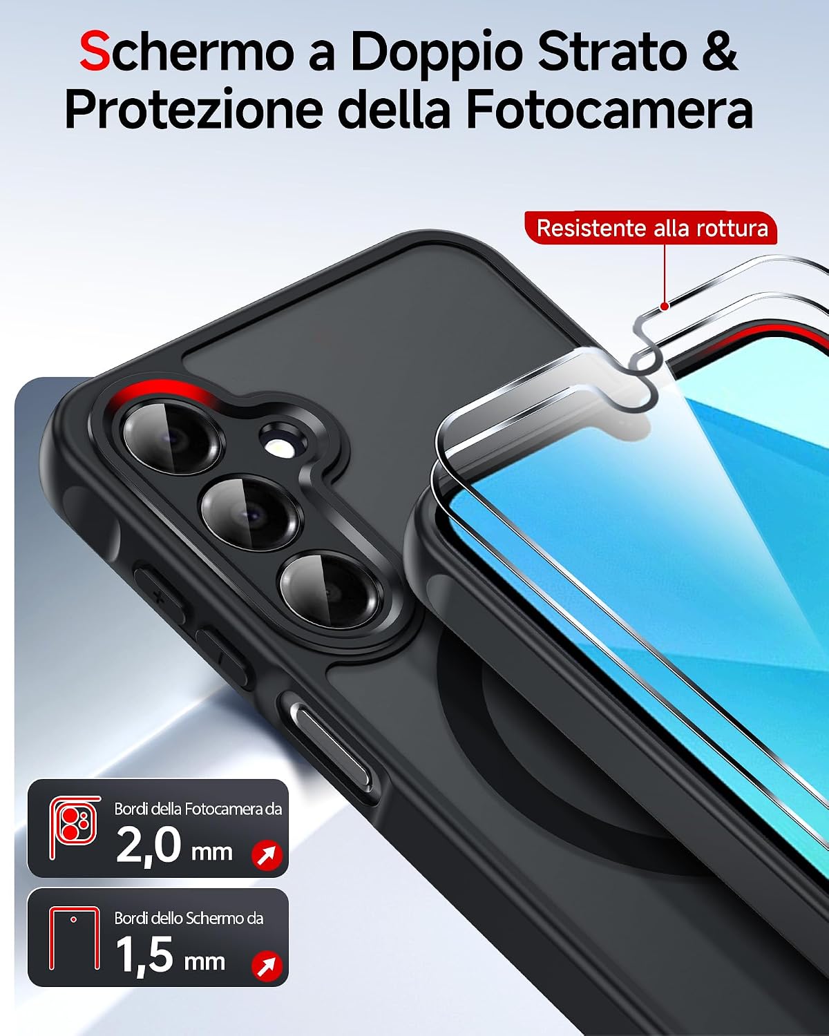 Detalle 2 de LeYi Cover magnetica per Galaxy A16 5G