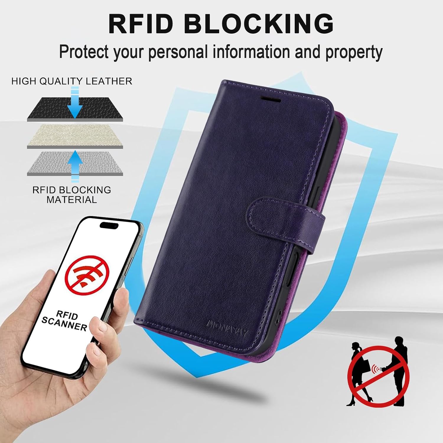 Thumbnail 3 de MONASAY Wallet Case for iPhone 16