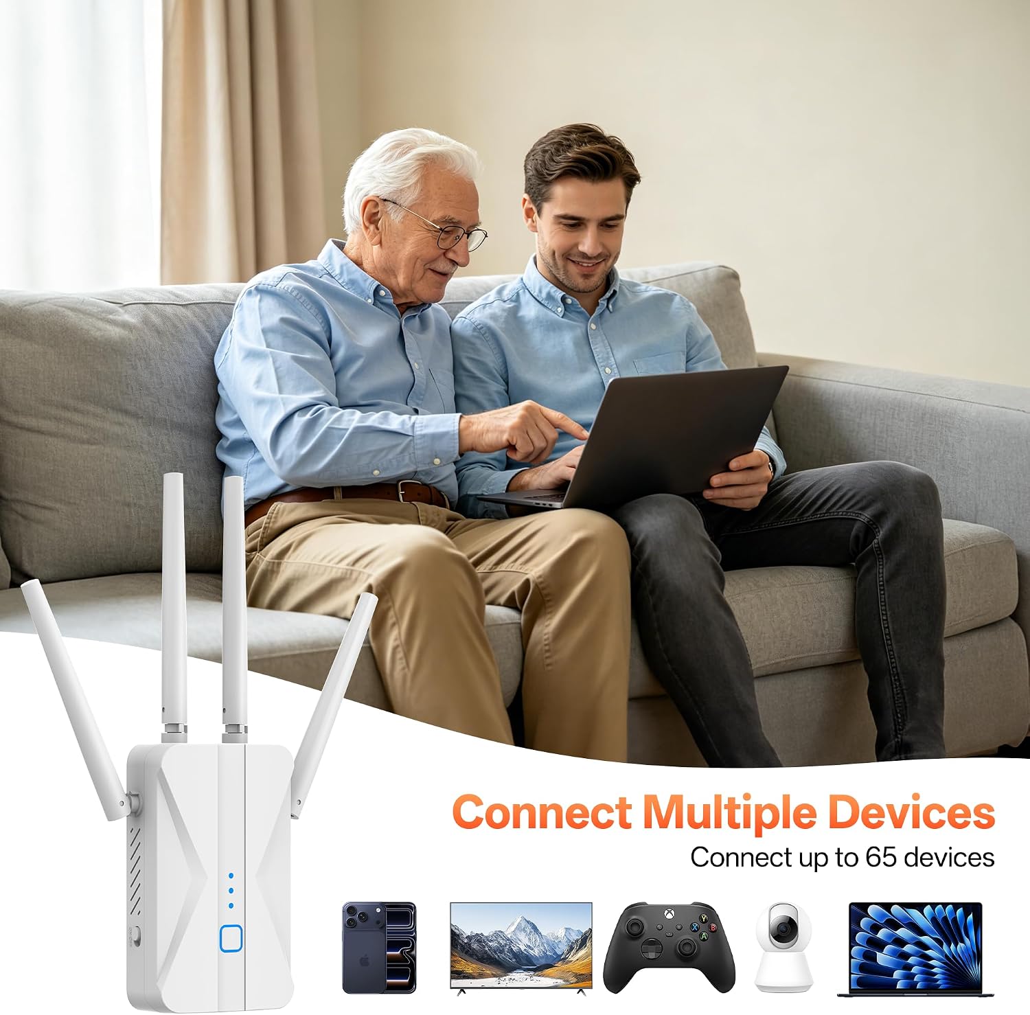 Detalle 2 de Mekupc WiFi Extender AC1200