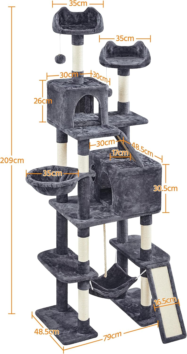 Detalle 2 de Yaheetech Árbol para gatos gigante 209 cm
