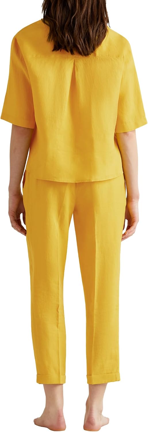 Detalle 2 de Benetton Damen Leinenbluse 5bml5qb75