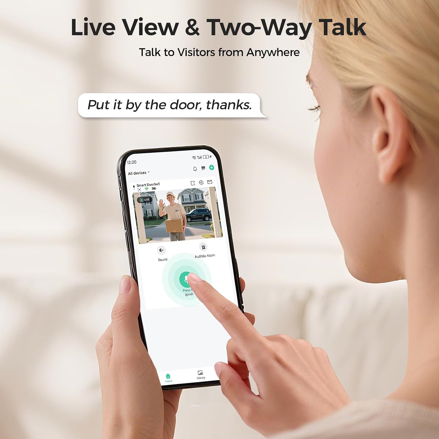 Detalle 2 de Wireless 2K video doorbell with night vision