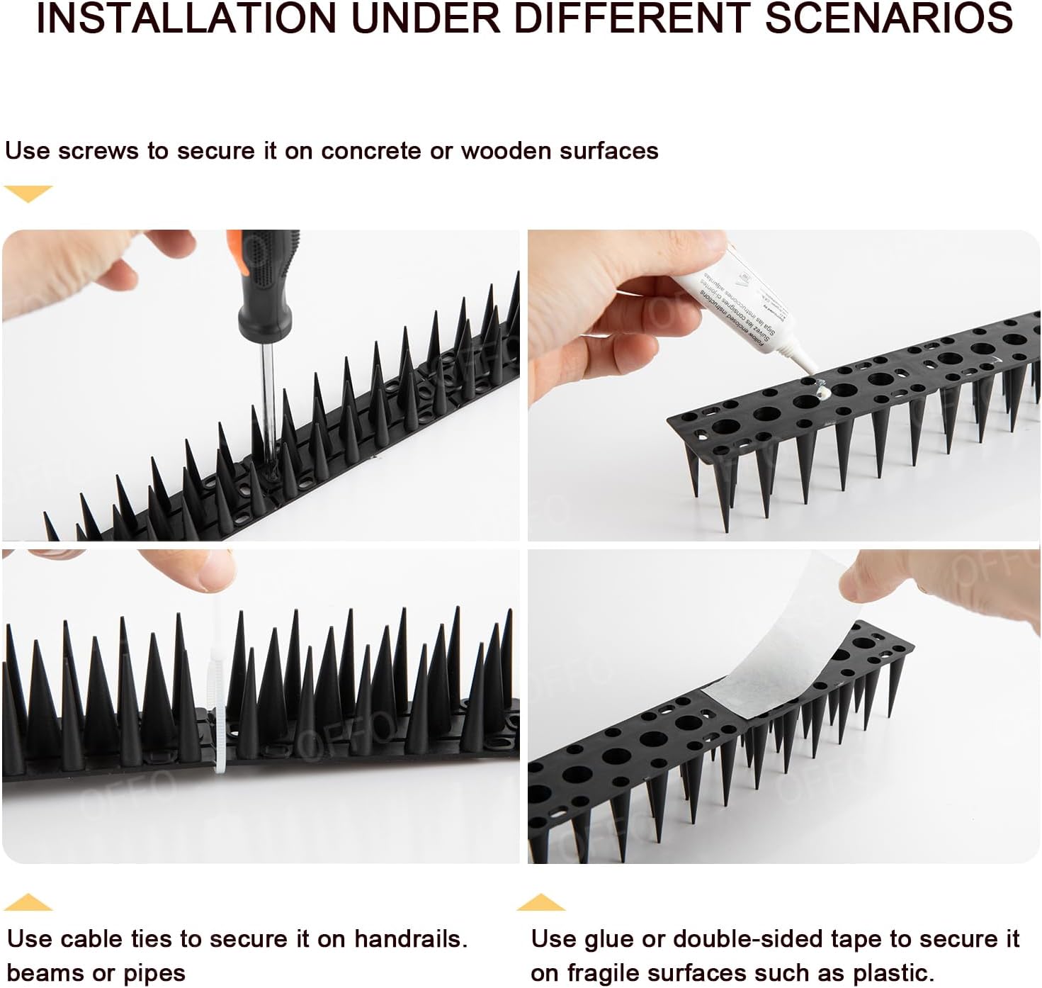 Detalle de OFFO Bird Spikes 4.45m pigeon deterrent
