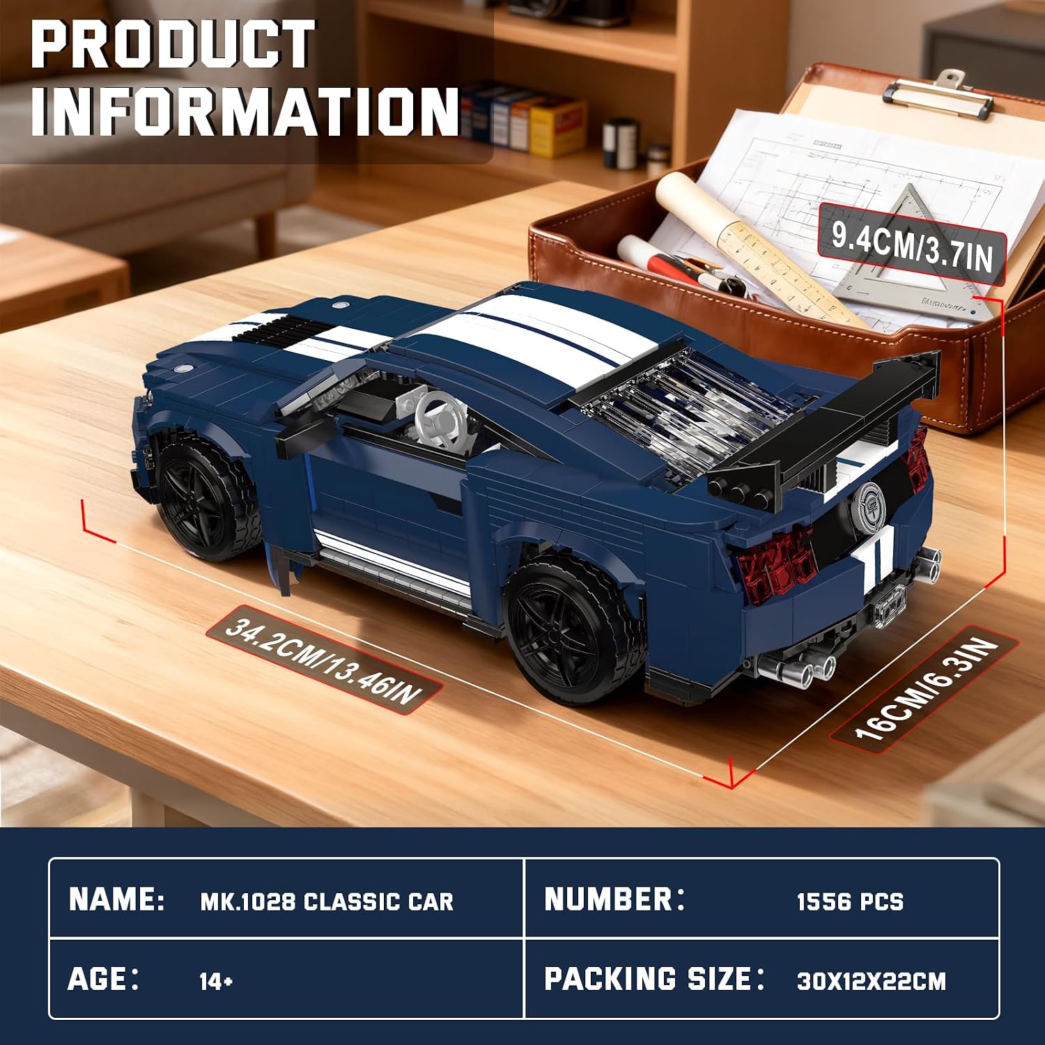 Thumbnail 4 de Mould King 10208 Supercar Building Block Model (1556 Pieces) – Static Version