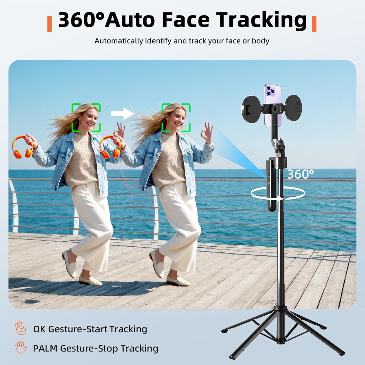 Detalle de Euoto Auto Face Tracking Selfie 70.9"