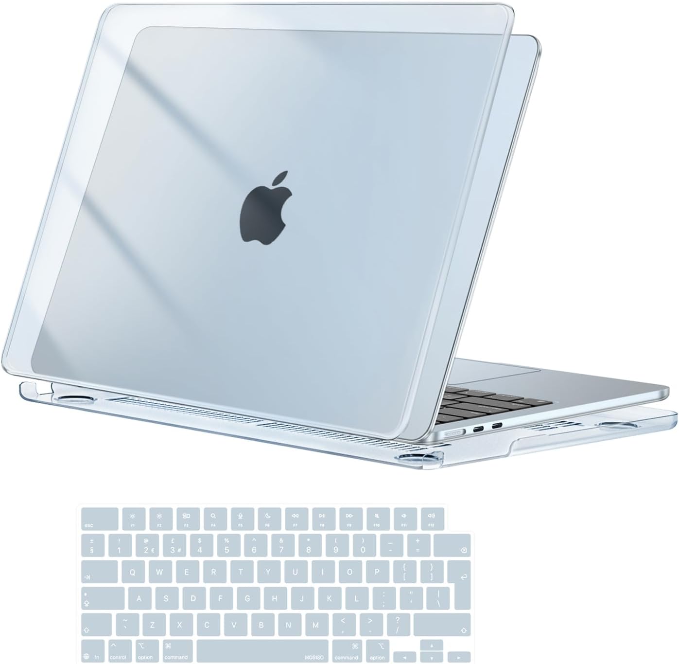 Detalle de MOSISO Custodia 13,6" per MacBook Air (A3449/A3240/A3113/A2681) con protezione completa e cover tastiera trasparente