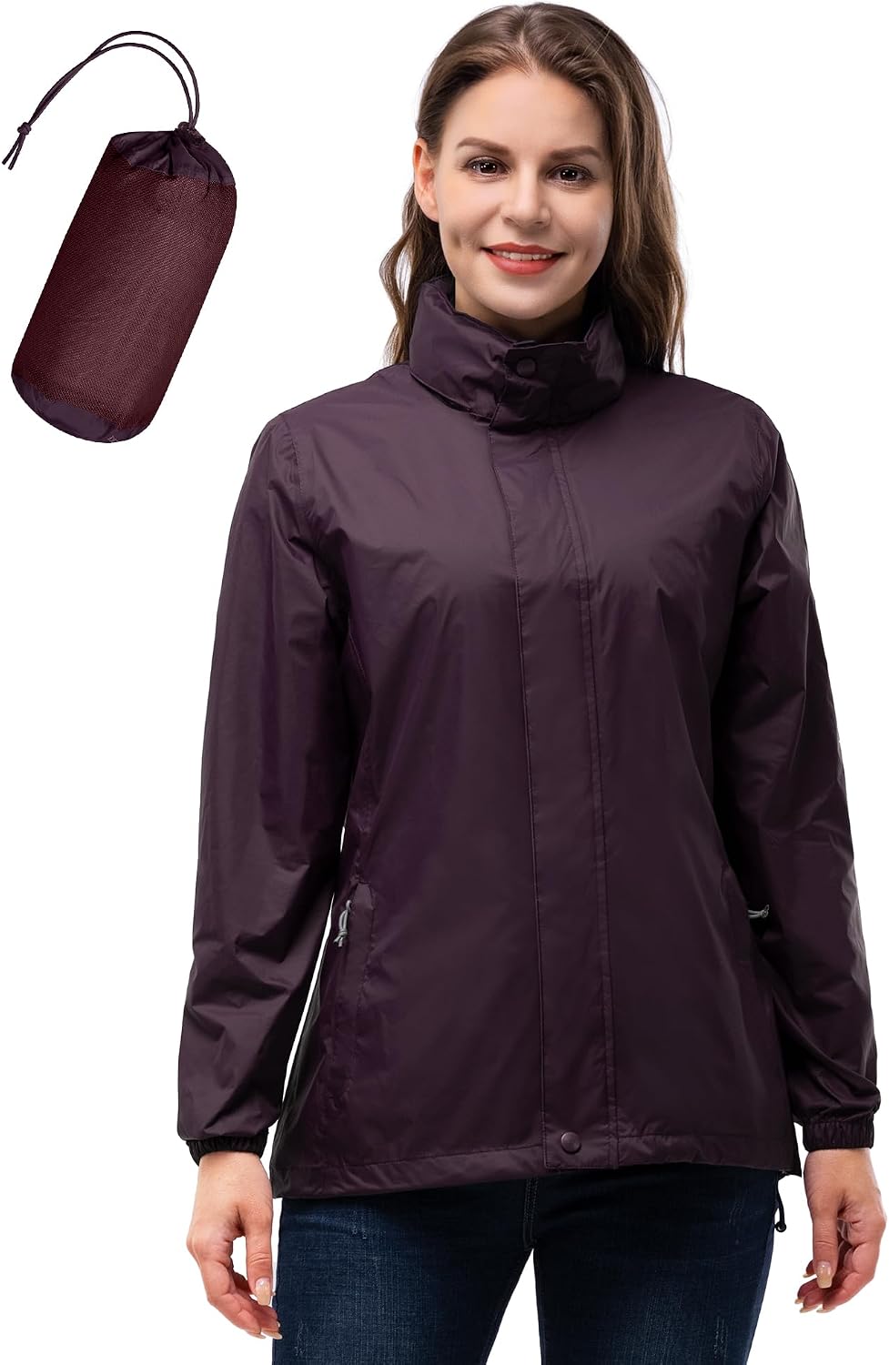 Detalle 2 de 33,000ft Damen Regenjacke: Wasserdicht, faltbar und atmungsaktiv – ideal für Outdoor-Einsatz