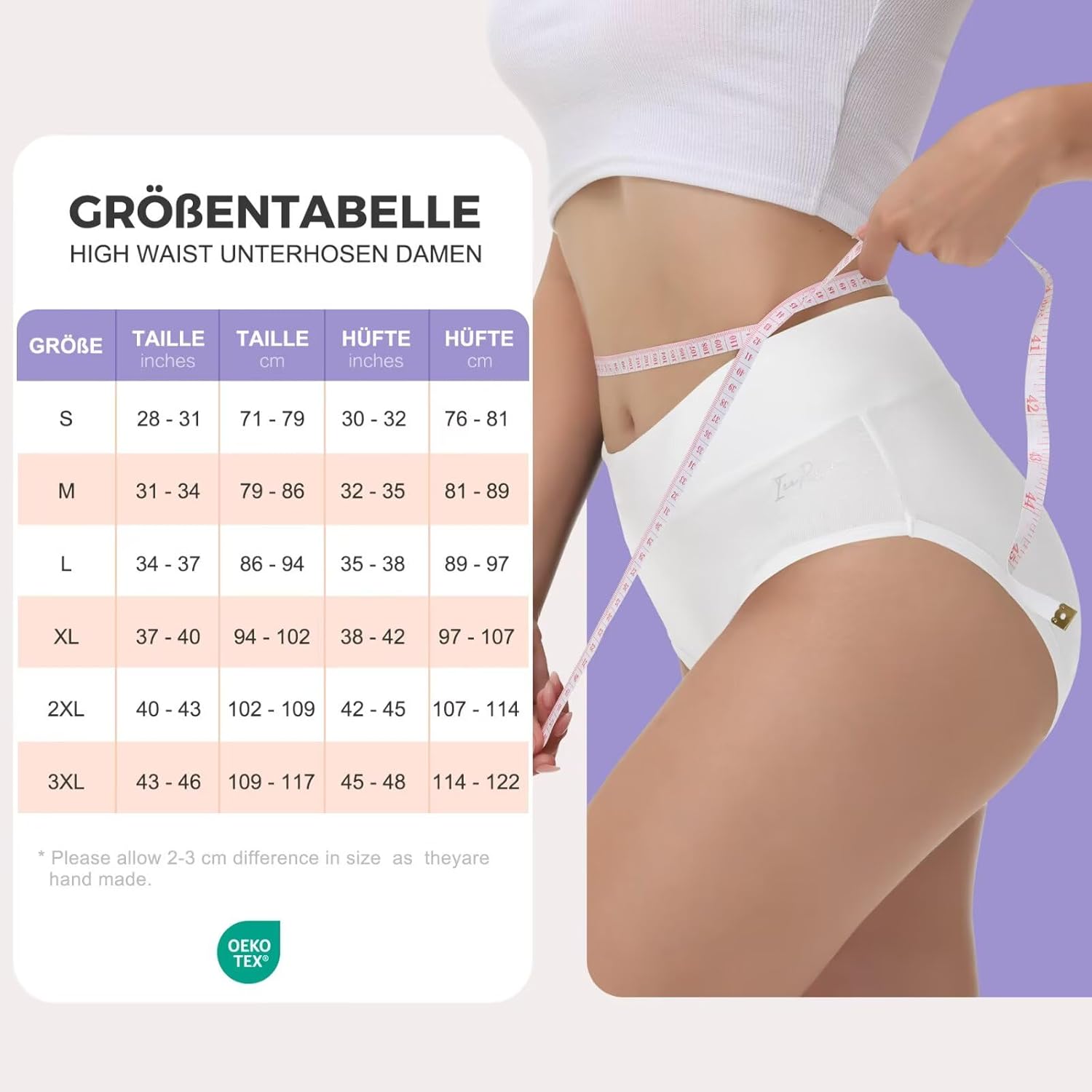 Thumbnail 5 de IceReco Damen-Unterhosen aus Baumwolle im 5er-Pack (hohe Taille, atmungsaktiv, Stretch)