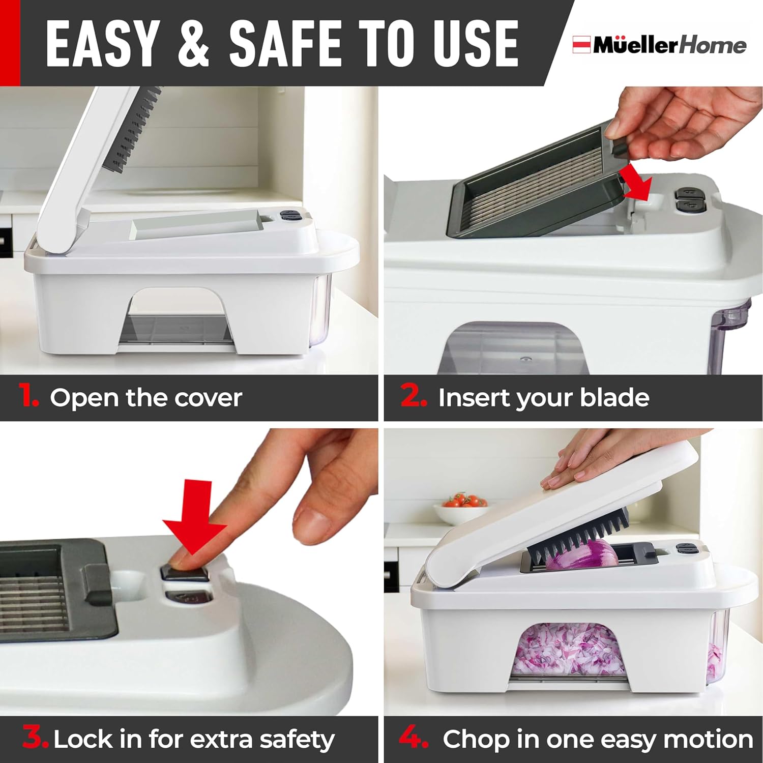 Thumbnail 6 de Mueller Pro-Series 12-Blade Mandoline Slicer, Chopper & Spiralizer