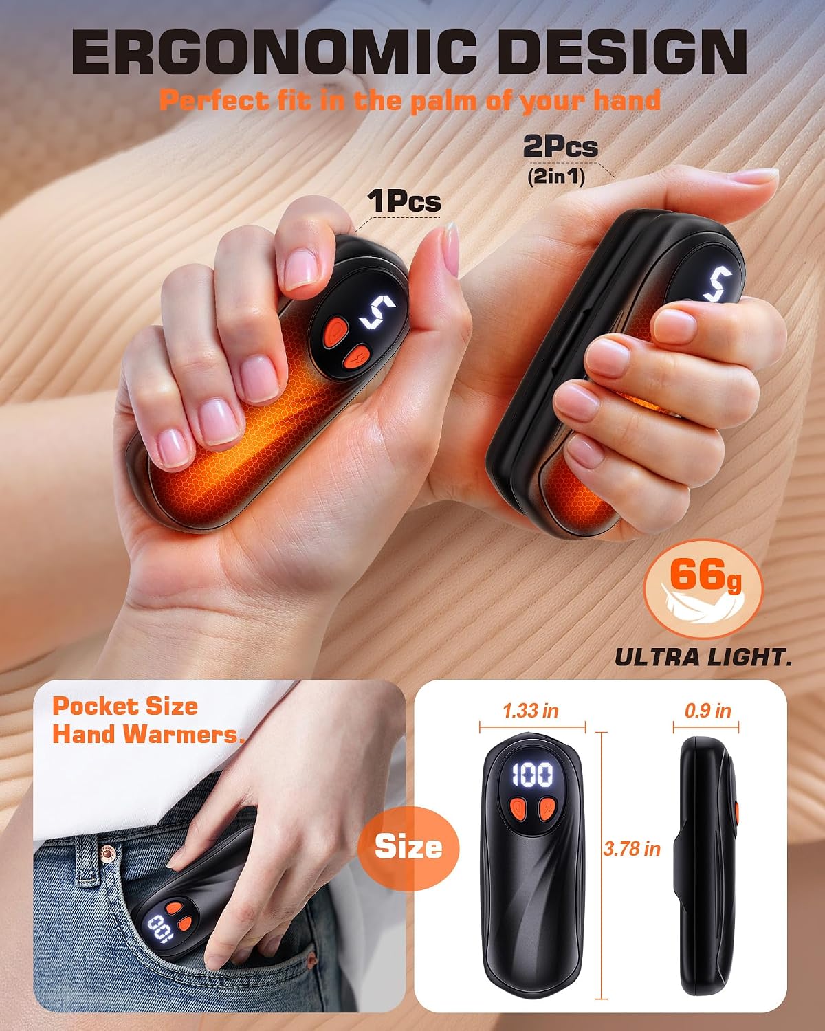 Thumbnail 5 de Rechargeable Hand Warmers 6000mAh 2-Pack