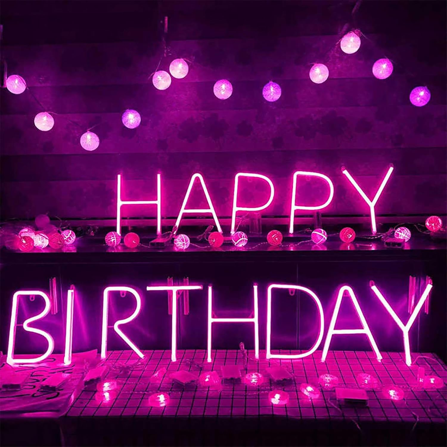Thumbnail 5 de DWOOKE LED Letter Lights – Pink Neon Signs (A–Z) for Weddings, Parties and More