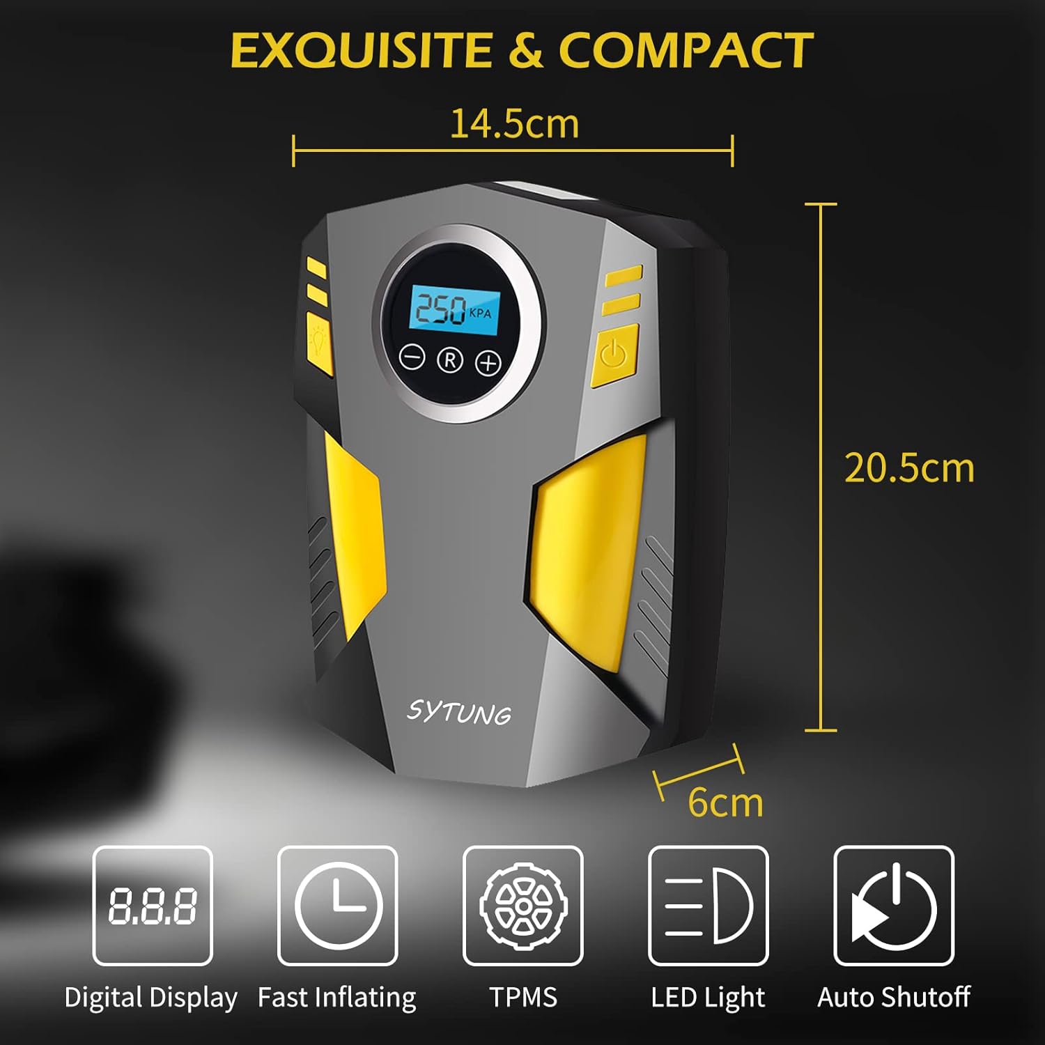 Detalle de SYTUNG Digital Tyre Inflator 12V