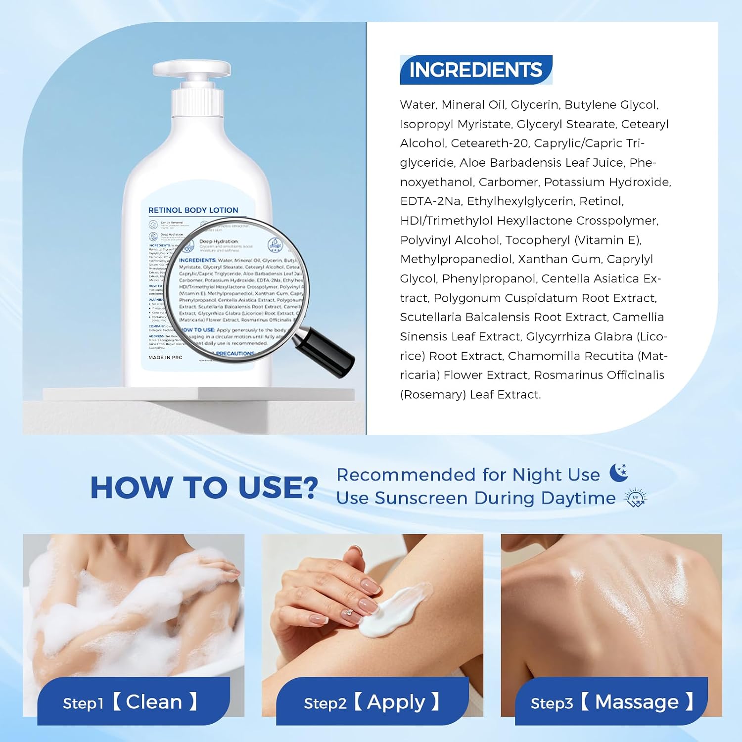Thumbnail 6 de OUKEYA Retinol bodylotion 500 ml met vitamine E en botanische extracten