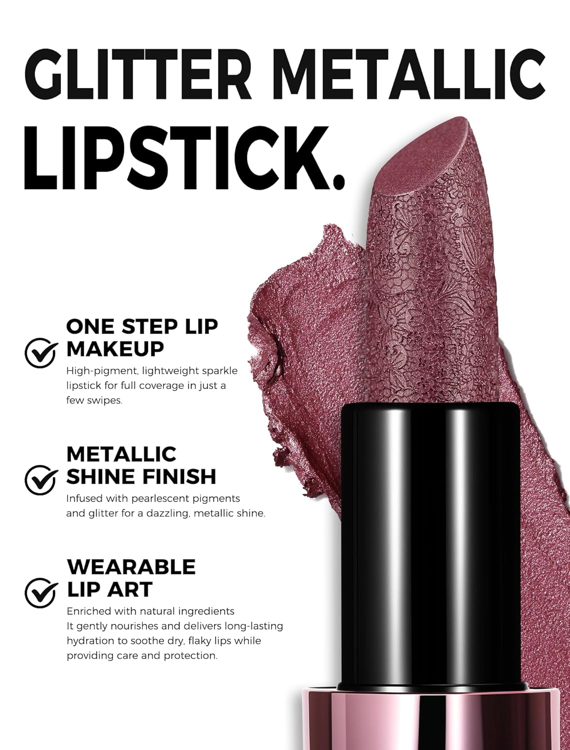 Thumbnail 3 de Anglicolor Glitzer Metallic Lippenstift „04 SUNSET GILDED“ – pflegender, cremiger Satin-Look mit Metallic-Glanz