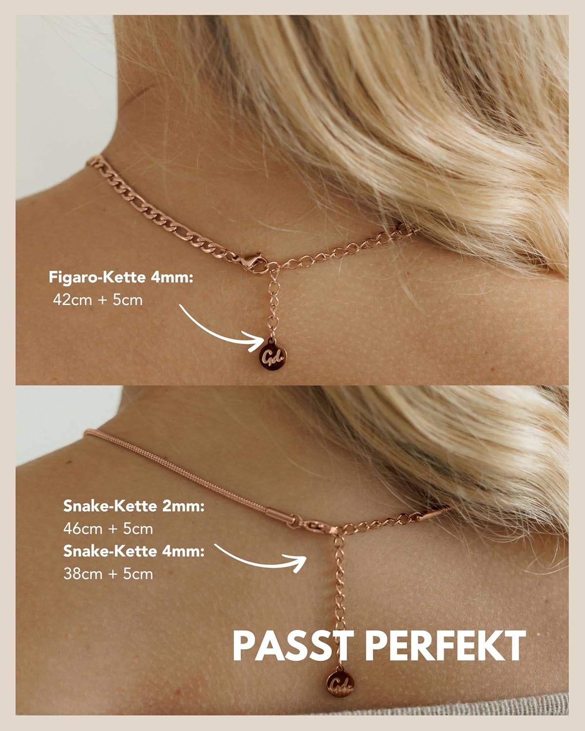Thumbnail 3 de Layering Kette 3er Set 316L Edelstahl