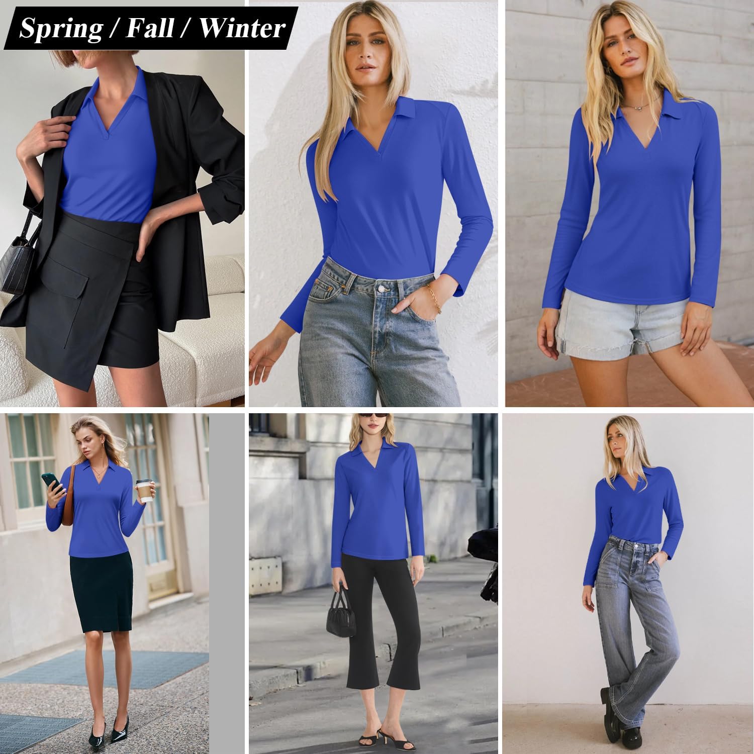 Detalle 2 de LYHIPSS V-Neck Polo Top, 3/4 Sleeves